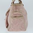 CELINE C Macadam Canvas Hand Bag Leather Pink yb138 on Sale