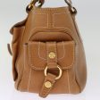 CELINE Hand Bag Leather Brown 74545 Cheap