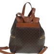 CELINE Macadam Canvas Backpack PVC Leather Brown Gold 89236 For Discount