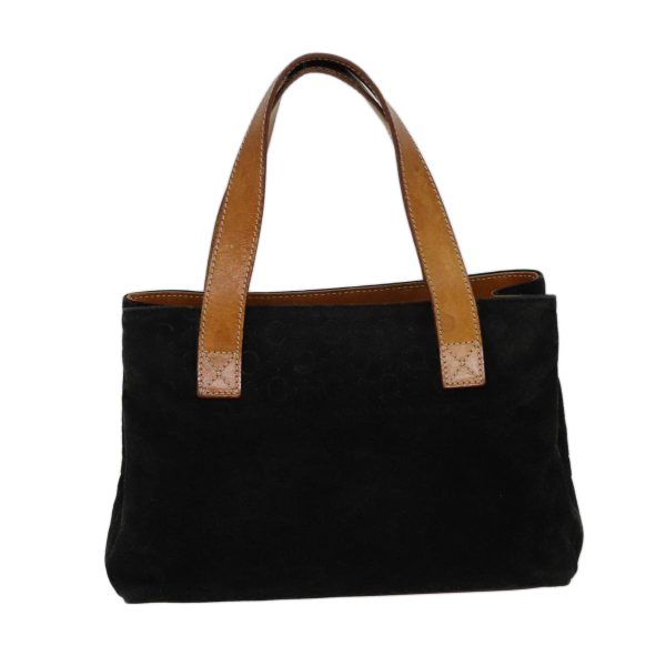 CELINE C Macadam Canvas Hand Bag Suede Black 72094 For Cheap