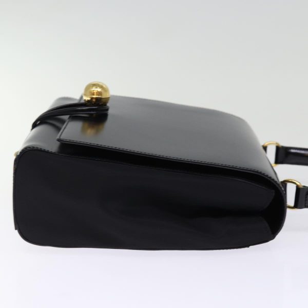 CELINE Hand Bag Patent leather 2way Black 76412 on Sale