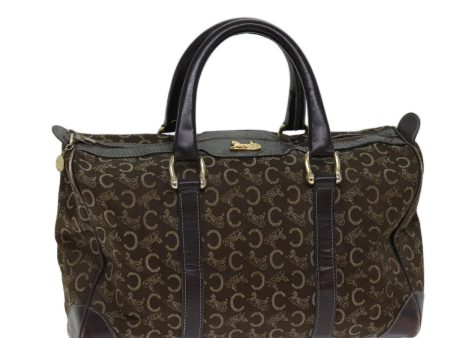 CELINE C Macadam Canvas Boston Bag Brown bs13731 on Sale