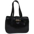 CELINE Hand Bag Leather Black 68292 Cheap