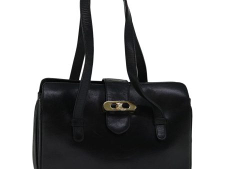 CELINE Hand Bag Leather Black 68292 Cheap