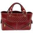 CELINE Hand Bag Leather Red 76145 Supply