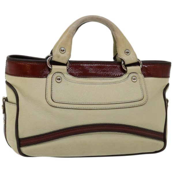 CELINE Hand Bag Leather Beige bs12047 Cheap