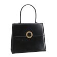 CELINE Hand Bag Leather Black Gold 98746 on Sale