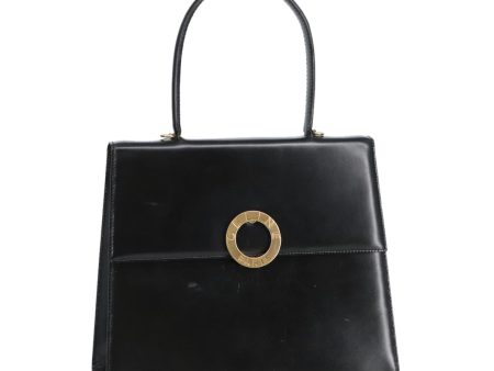 CELINE Hand Bag Leather Black Gold 98746 on Sale