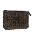 CELINE C Macadam Canvas Clutch Bag Brown bs13749 on Sale