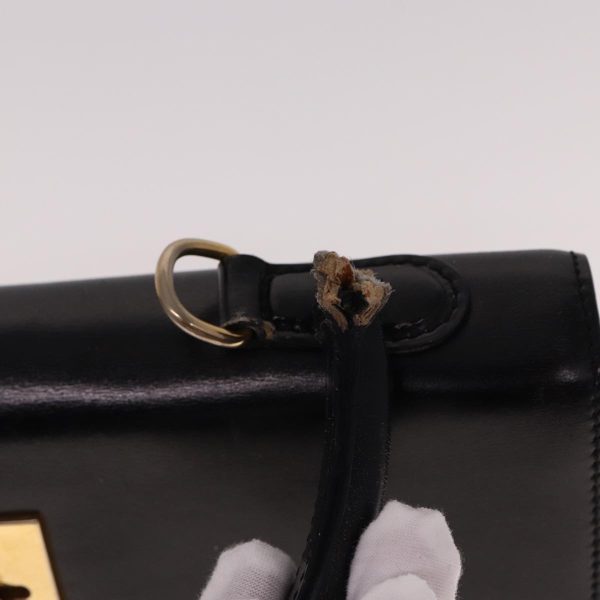 CELINE Hand Bag Leather Black yk12969 Online