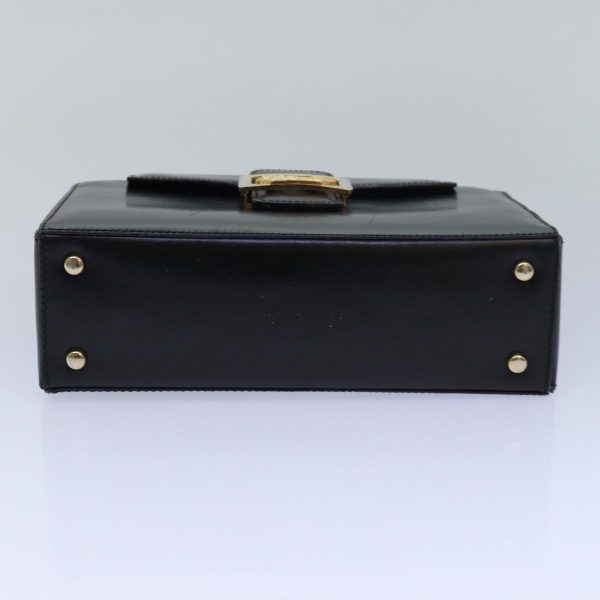 CELINE Hand Bag Leather Black 81636 For Sale