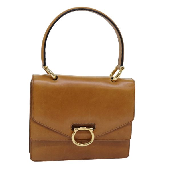 CELINE Hand Bag Leather Brown 77330 Online Sale