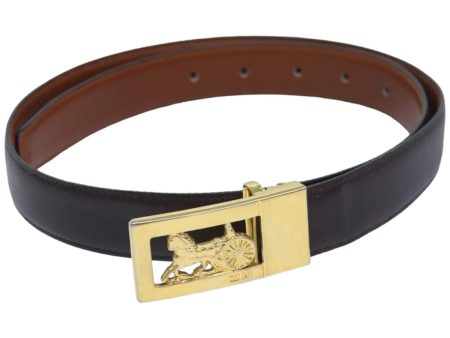 CELINE Belt Leather 35   Black ar12246 Online