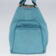 CELINE Hand Bag Suede Blue 84759 For Discount