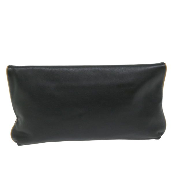 CELINE Clutch Bag Leather Black ep2747 on Sale