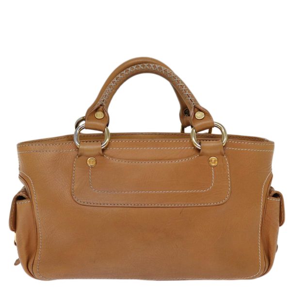 CELINE Hand Bag Leather Brown 74545 Cheap