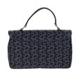 CELINE C Macadam Canvas Hand Bag Navy 74584 Sale