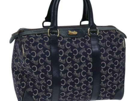 CELINE C Macadam Canvas Hand Bag Navy 73095 Online