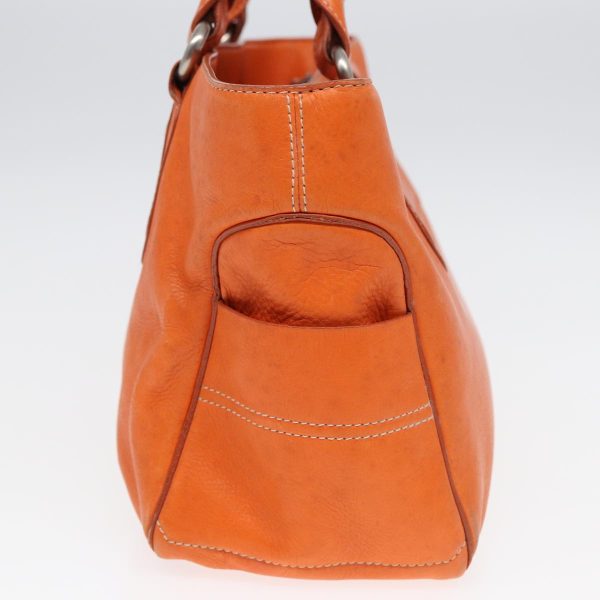 CELINE Hand Bag Leather Orange 84423 Cheap