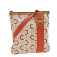 CELINE C Macadam Canvas Shoulder Bag Orange 77327 For Discount