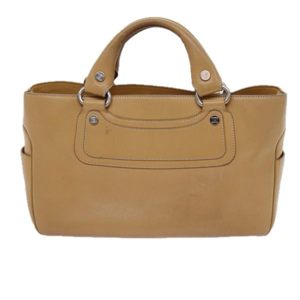 CELINE Boogie Hand Bag Leather Beige hk1218 Cheap