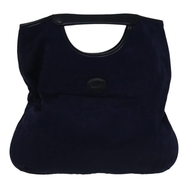 CELINE C Sulky Hand Bag Canvas 2Set Navy bs17690 on Sale