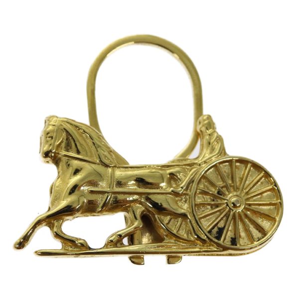 CELINE Horse Carriage Key Ring metal Gold ar11605B Sale