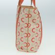 CELINE C Macadam Canvas Hand Bag Orange Beige 82896 Online