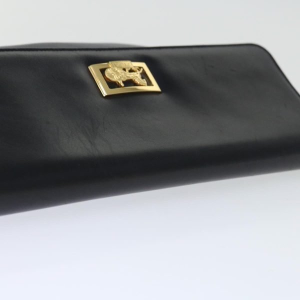 CELINE Clutch Bag Leather Black 68363 Discount