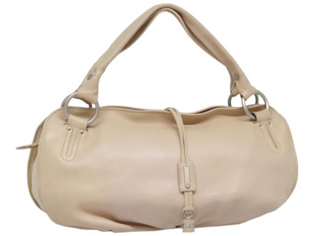 CELINE Hand Bag Leather Beige Silver bs17976 Online Sale