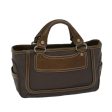 CELINE Hand Bag Canvas Brown bs11179 Sale