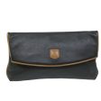 CELINE Clutch Bag Leather Black ep2747 on Sale