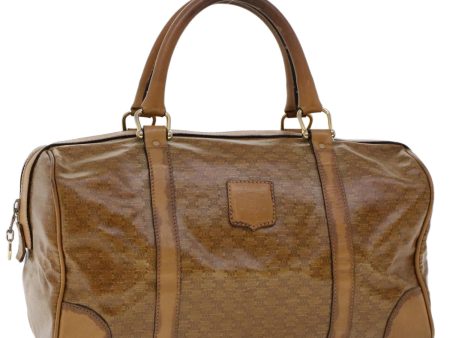 CELINE Macadam Canvas Boston Bag Coated Canvas Brown bs6013 Hot on Sale