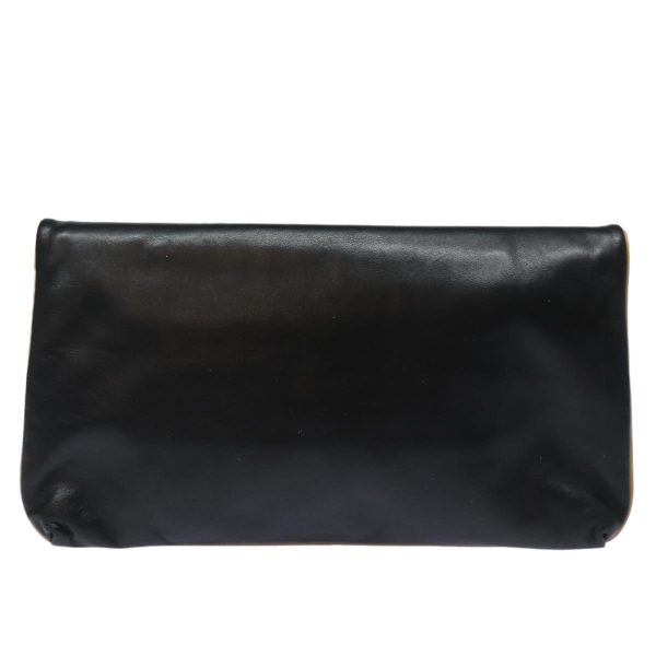 CELINE Clutch Bag Leather Black fm3562 Online now