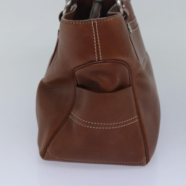 CELINE Hand Bag Leather Brown 82689 Sale