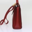 CELINE Hand Bag Leather 2way Red am5388 on Sale