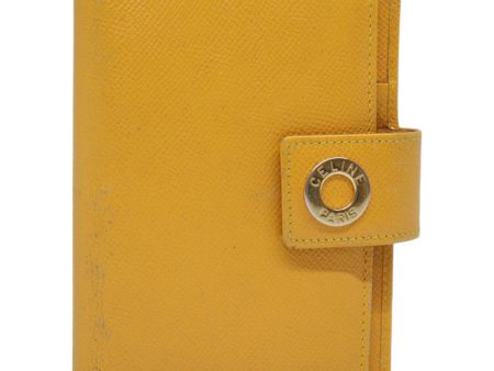 CELINE Day Planner Cover Leather Yellow Gold 89011 Discount