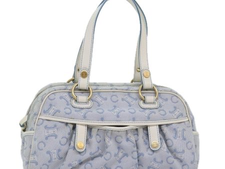 CELINE C Macadam Canvas Hand Bag Light Blue 75688 Hot on Sale