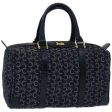 CELINE C Macadam Canvas Hand Bag Navy 66941 on Sale