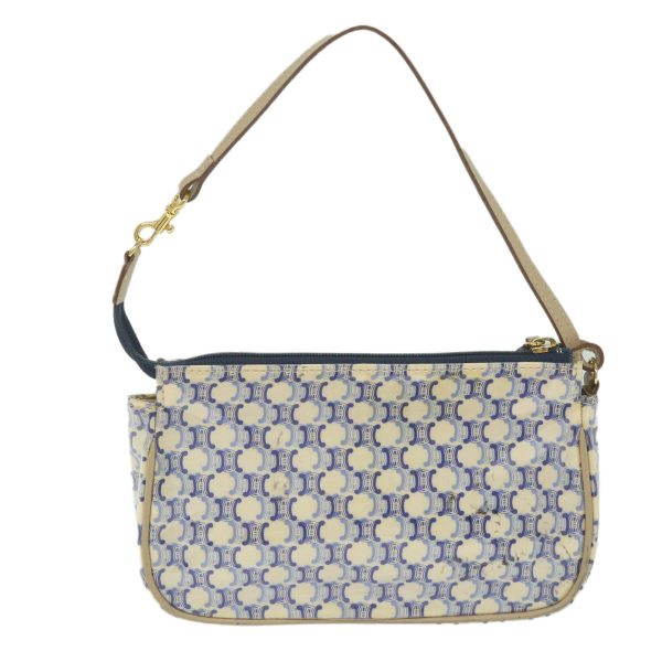 CELINE Macadam Canvas Accessory Pouch Blue ti1422 Hot on Sale