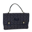 CELINE C Macadam Canvas Hand Bag Navy 74584 Sale