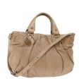 CELINE Hand Bag Leather 2way Beige 70407 For Sale