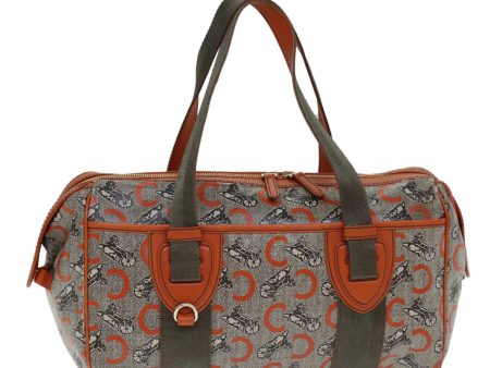 CELINE C Macadam Canvas Hand Bag Orange 77384 Hot on Sale