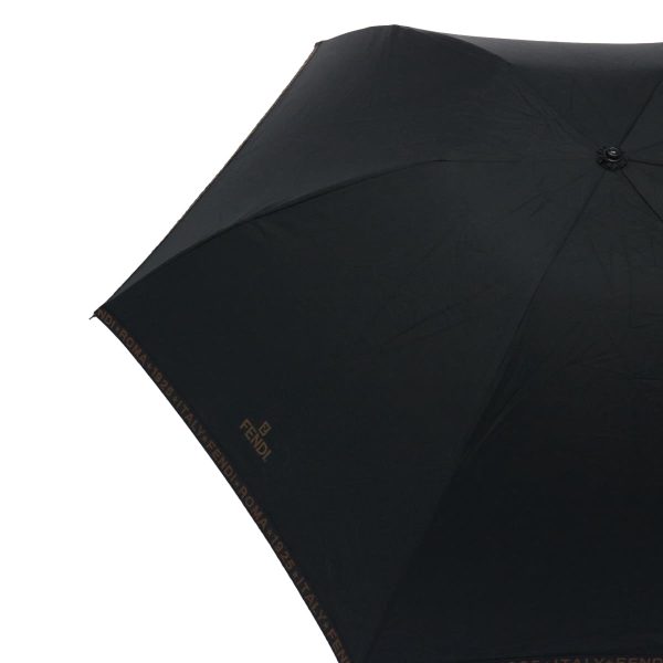 FENDI Folding Umbrella Nylon Black  bs9904 Online Hot Sale