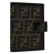 FENDI Zucca Canvas Day Planner Cover Black Brown  yk8175 Sale