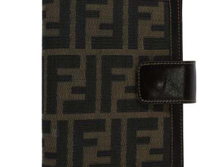 FENDI Zucca Canvas Day Planner Cover Black Brown  yk8175 Sale