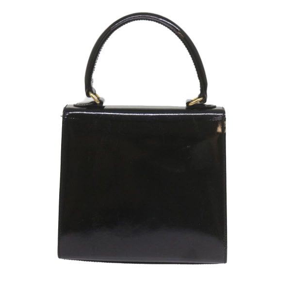 CELINE Hand Bag Patent leather 2way Black ar10948B Supply