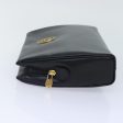 CELINE Clutch Bag Leather Black Gold 89611 Hot on Sale