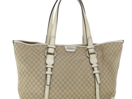 CELINE Macadam Canvas Tote Bag Beige yk8665 Hot on Sale