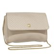 CELINE Chain Shoulder Bag Leather Beige Gold fm3837 Fashion